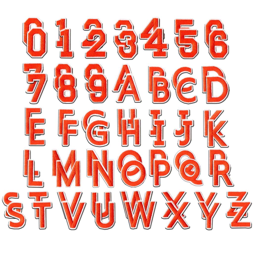 Colorful English Letter & Number Embroidery Patch Set for Clothing Decoration