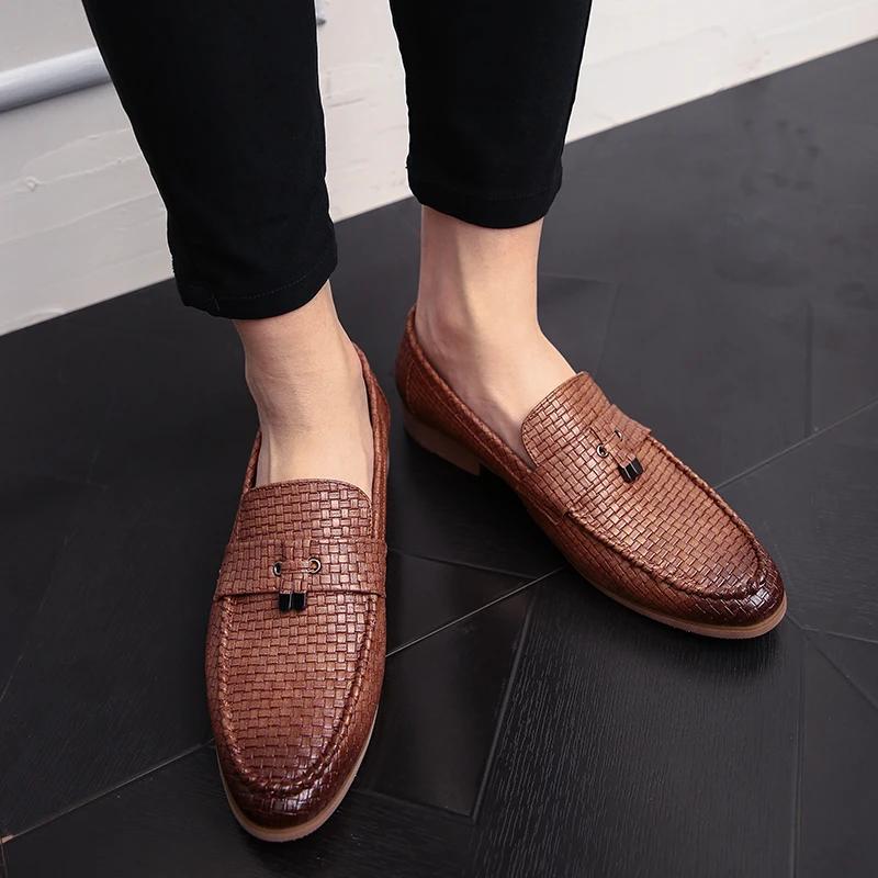 Men Shoes Leather Male Men's Men Oxfords Dress Shoes for Men Luxury Designer Loafers Platform Leather Man Shoes