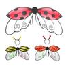 Ladybug Cosplay Wing Universal Ladybird Dress-Up Wing Fairy Wing Costume Accessories for Stage Performance Halloween Parties Photo Props