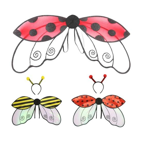 Ladybug Cosplay Wing Universal Ladybird Dress-Up Wing Fairy Wing Costume Accessories for Stage Performance Halloween Parties Photo Props
