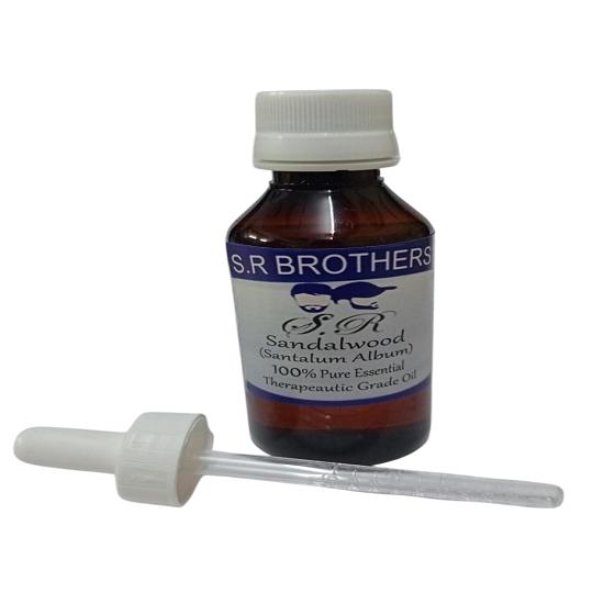 

S.R Brothers Sandalwood (Santalum Album) Pure & Natural Therapeutic Grade Essential Oil Plastic with Dropper 10 ml
