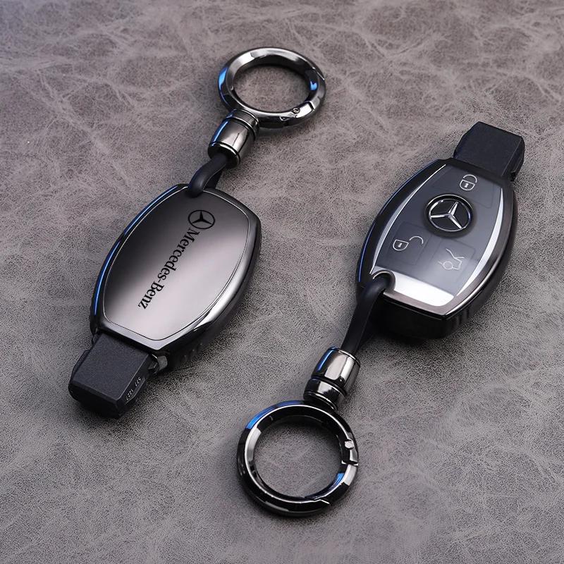 RPO5 Car Key Fob Cover Case Keychain Holder For Mercedes Benz Accessories A200 C180 C200 C300 GLA250 GLC300 GLE400 GLE500
