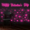 Valentine's Day Love Creative Wall Sticker Luminous Sticker Window Sticker, Home Room Decoration Pink Heart Wall Stickers
