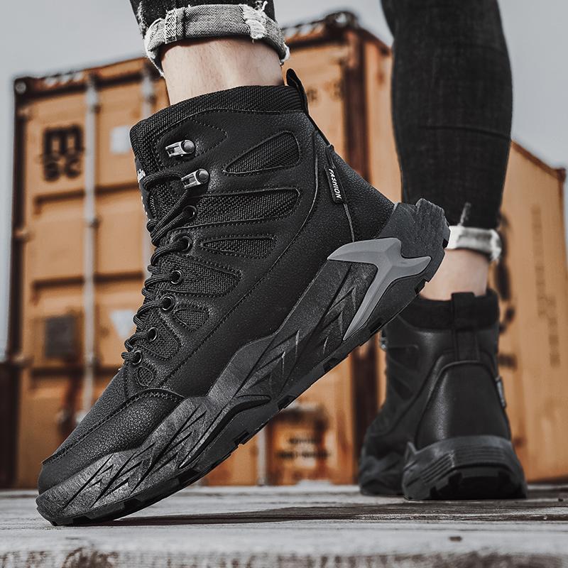 Autumn Winter High Top Tactical Boots Outdoor Climbing Training Shoes Men Hiking Camping Ultralight Breathable Ankle Boots New