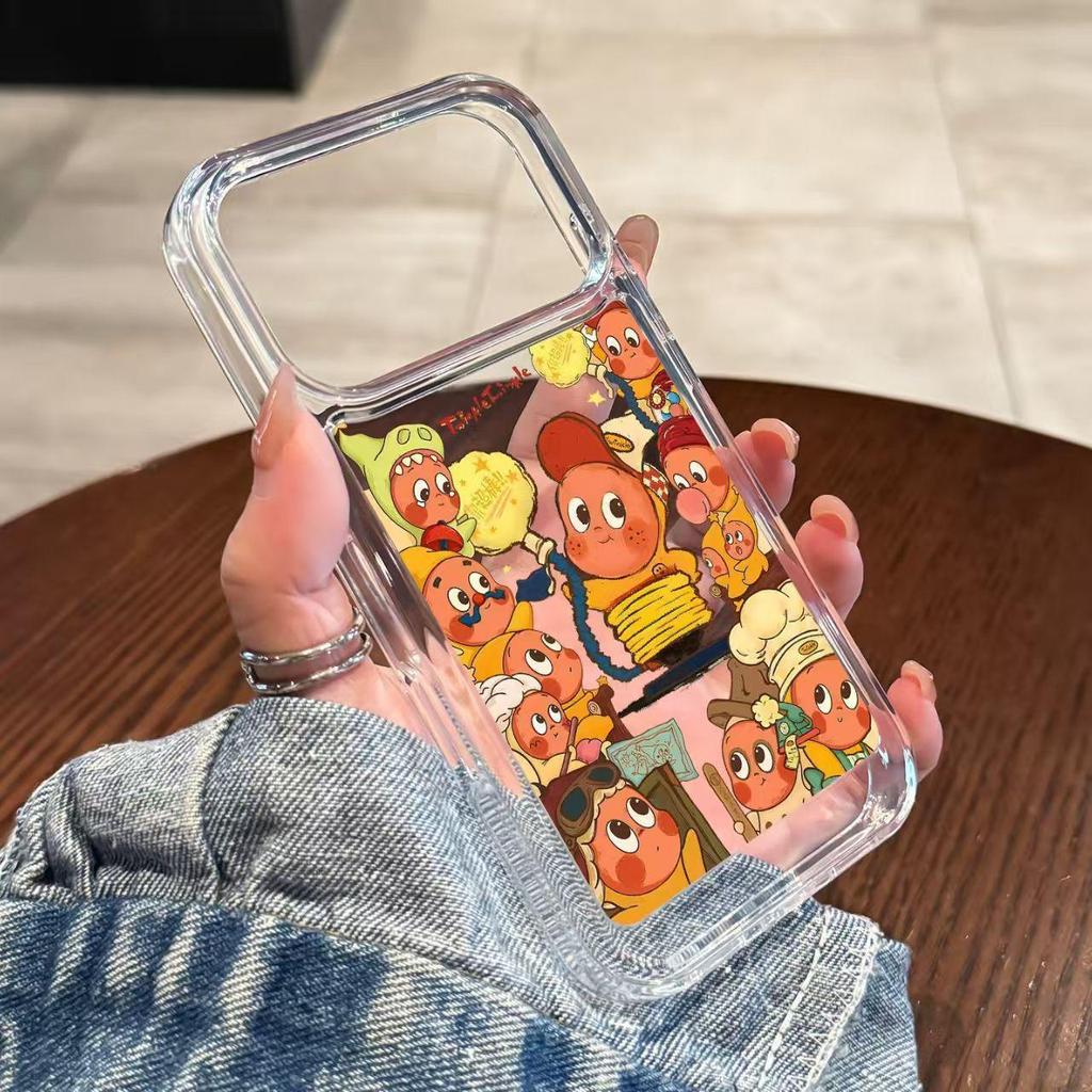 Starry Orange Star People Phone Case for iPhone 11-17 Pro Max