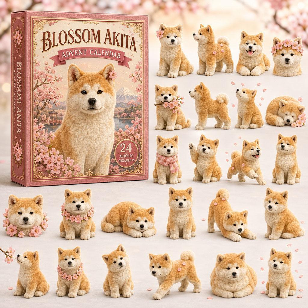 Generic Dog Christmas Advent Calendar 24 Days Cute Puppy Figurine Countdown Blind Box Holiday Home Desktop Decoration Gift