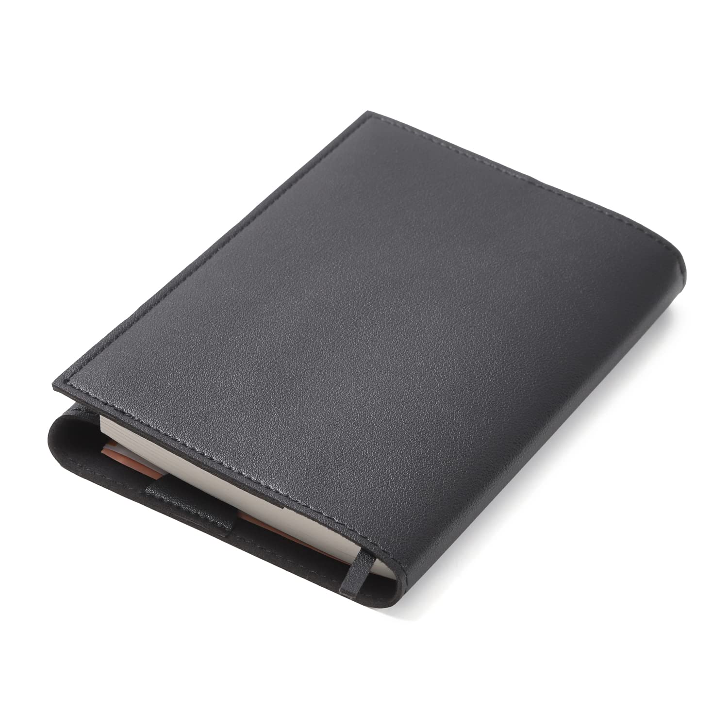 

Book adjustable with synthetic leather A5 cover, thickness, bookmark, (black, size) чёрный