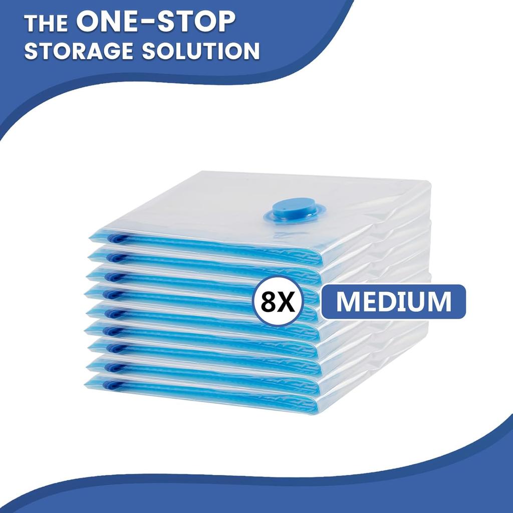 10 Pack Vacuum Storage Bags Large Vacuum Seal Bags for Clothing, Space Saver Bags for Travel Lugggage Organizer Bedding
