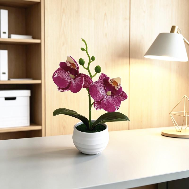 Butterfly Orchid Artificial Plant With Textured Plastic For Photography And Home Decor