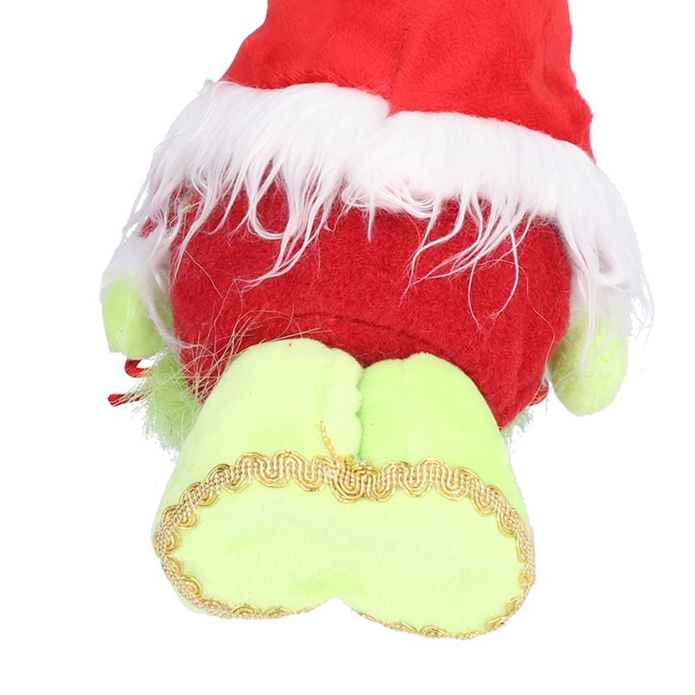 Christmas Decorations Dwarf Elf Doll Padding Cotton GreenHaired Plush Doll Festival