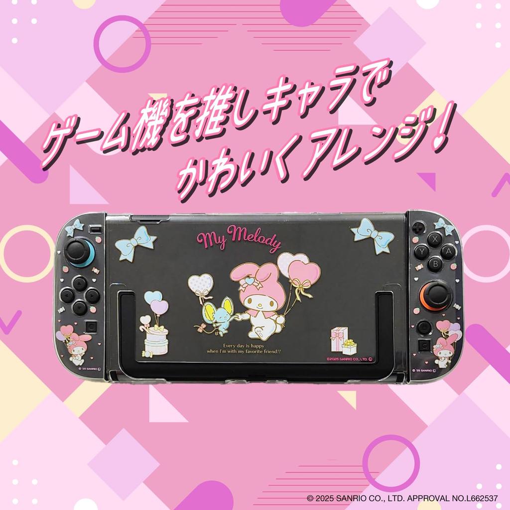 Allone Sanrio Characters 2 My Melody Separate Clear Case for 12 x 2 x 28 Compatible with Switch Easy Protects Against Scratches and Cute Sanrio