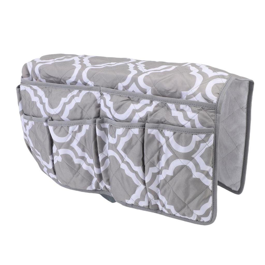Sofa Armrest Organizer 14 Pockets Armchair Caddy TV Remote Control Holder for Recliner Couch Grey