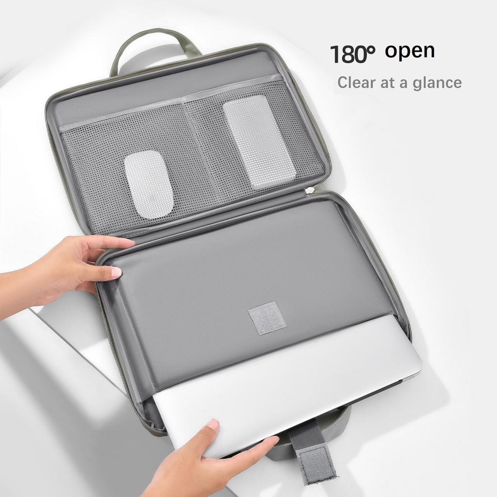 Stylová taška na notebook 14 palců/15,6 palců Vnitřní pouzdro s otevíráním a zavíráním o 180 stupňů