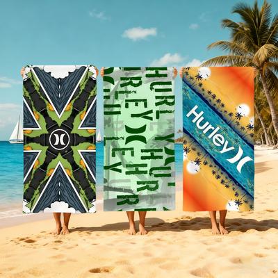 Fashion Art LOGO LUXURY h-hurleIES Towel Large Quick-Drying Microfiber Soft Beach Towel for Travel Fitness Sauna Bathing Camping