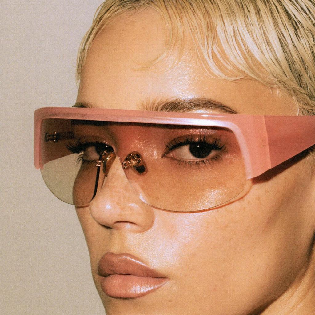 European and American integrated mask sunglasses retro tortoiseshell wide-sided shield sunglasses YK millennial babes half-frame sunshade