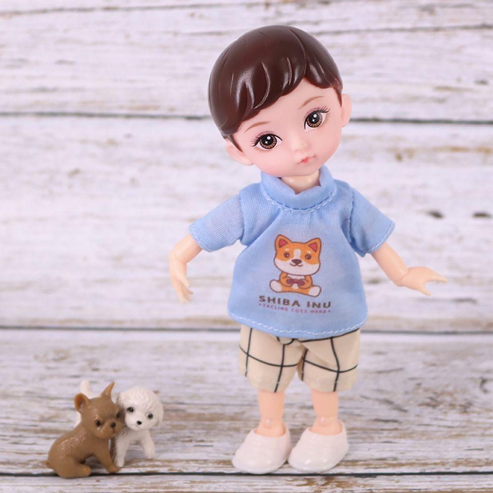Movable Joint BJD Doll with Clothes 13 Joint Dolls Hinge Doll 16cm BJD Little Boy Doll  Kids Gift