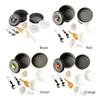 11Pcs Outdoor Cooking Equipment with Non-Stick Lightweight Pot Pan Bowls Set Camping Cooking Set for Camping Backpacking Hiking