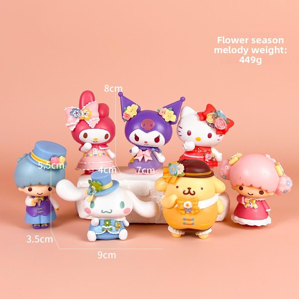 Kuromi Melody Hello Kitty Pvc Collectible Figures For Anime Fans