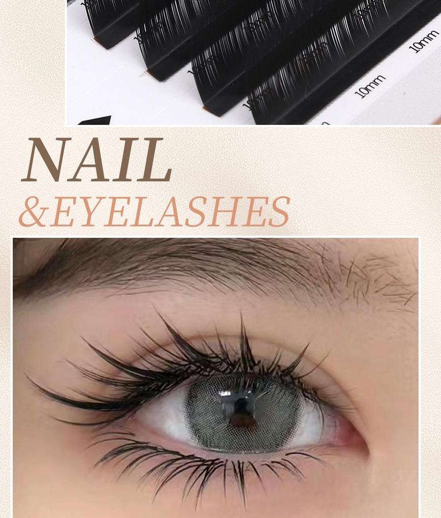 Fox Style Slanted False Eyelashes - Extended Thick European & American Style with Cartoon Fox Design