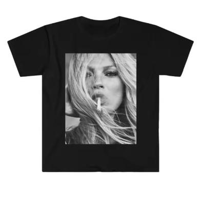 Fashion Icon Tshirts Kate Moss 90s Shirts Retro Tshirts 90s Supermodel Tshirts Retro Printed Shirts 90s Model Prints