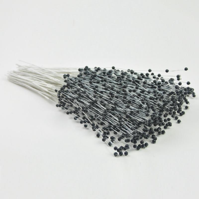 10Pcs Golden Pearl Sticks Beading On Wire Stems for Garland Bridal Wedding Pearl Bouquet Home Party Decor Craft Gifts Accessory