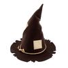Creative Purple Mesh Veil Wizard Cap Flower Pendant Halloween Witch Hats Oxford Decoration Scarecrow Patch Witch Hat Parties