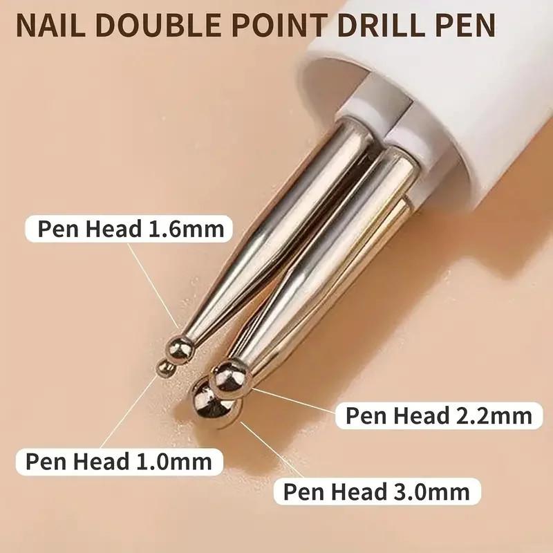 4 in 1 Nail Art Dotting Tools Nail Art Tip Dot Paint Manicure Kit Rotatable Ballpoint Drill Pen