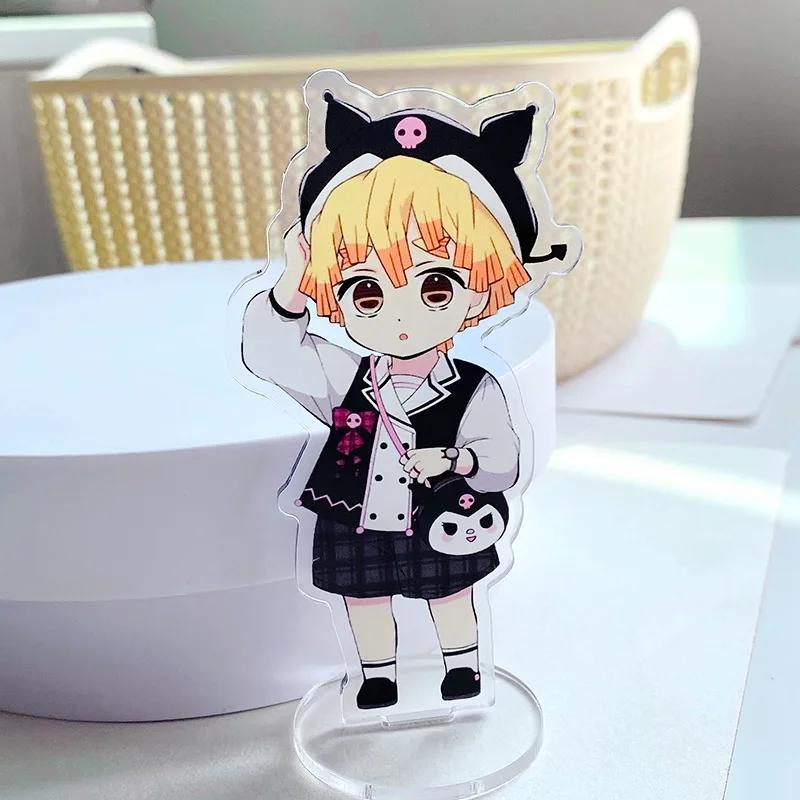 Demon Slayer Anime Peripheral Cute Acrylic Model Sign Kimetsu No Yaiba Zenitsu Nezuko Desktop Kawaii Office Desk Ornament Gift