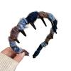 Women Headband Ribbon Decor Anti-slip Teeth Headband Lightweight Versatile Hair