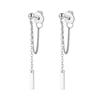 Korean Needle Geometric Tassel Stud Earrings for Women - Retro Fashion Ear Ornaments