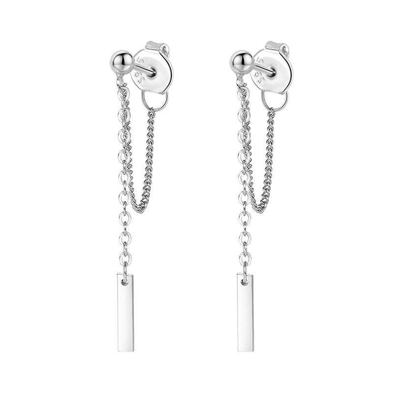 Korean Needle Geometric Tassel Stud Earrings for Women - Retro Fashion Ear Ornaments