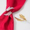 Gold Wheat Napkin Rings Metal Leaf Napkin Holder For Harvest Festival Fall Christmas Thanksgiving Dinner Table Decoration