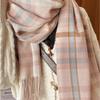 Imitation Kaschmir dicker Schal Damen Herbst Winter karierter warmer Schal