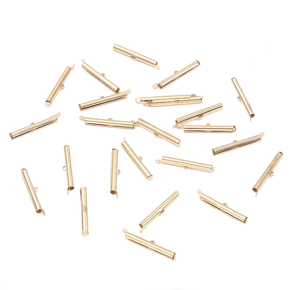 

Новые 30-50 шт., обжимные застежки, колпачки-слайдеры, DIY, разъемы для ожерелья, браслета, ювелирные изделия, фурнитура 30mm 40pcs шампанского