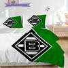 Borussia Muster Bettwäsche Steppdecke Set Bettbezug Kissenbezug Heimdekoration Geburtstagsgeschenk (1 Bettbezug + 2 Kissenbezüge, ohne Füllung)
