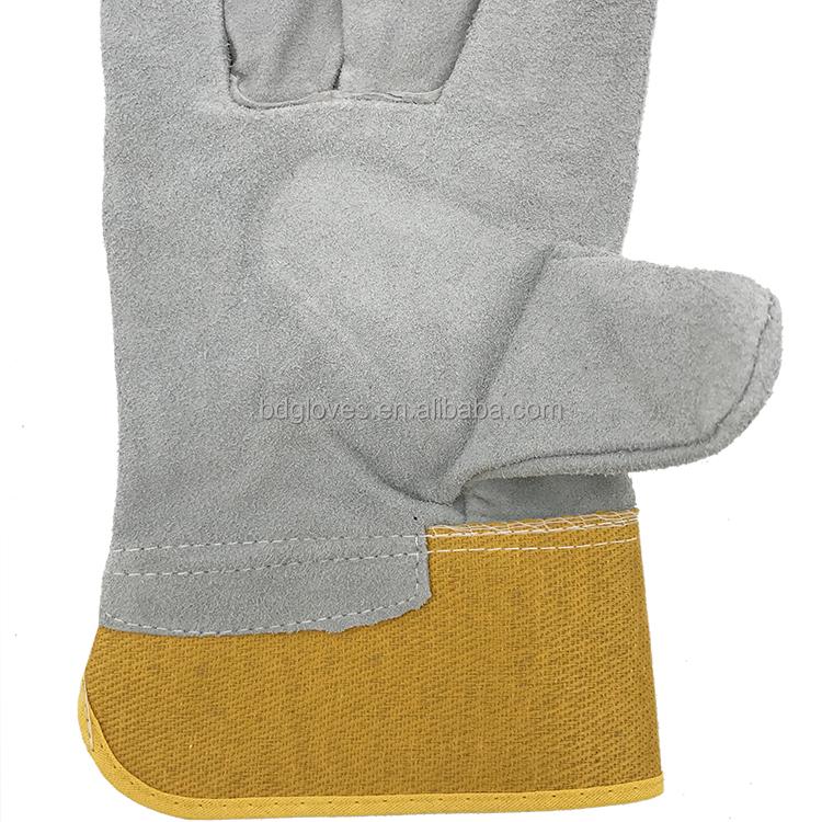 High Quality 10.5 Inch Men's AB Grade Anti-Cut PPE Buffalo Cowhide Split Construction Rigger Work Safety Gloves
