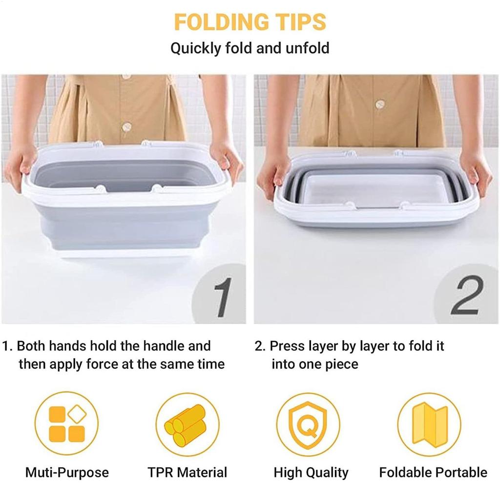 Foot Wash For Pool Foot Rinse Tub For Pool Foldable Non-Slip Bucket For Soaking Ground Shower Washing Deck Beach Outdoor