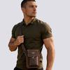 LION VERA Sacoche de Ceinture en Cuir Véritable pour Téléphone Homme Sacoche de Taille Fine Bandoulière