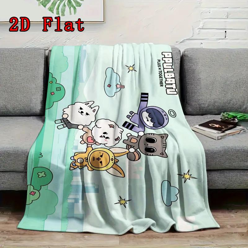 Ppulbatu Manta de Franela con Patrón Plano 2D Alta Calidad Todas las Estaciones Calidez y Comodidad Perfecta para Regalos de Navidad.