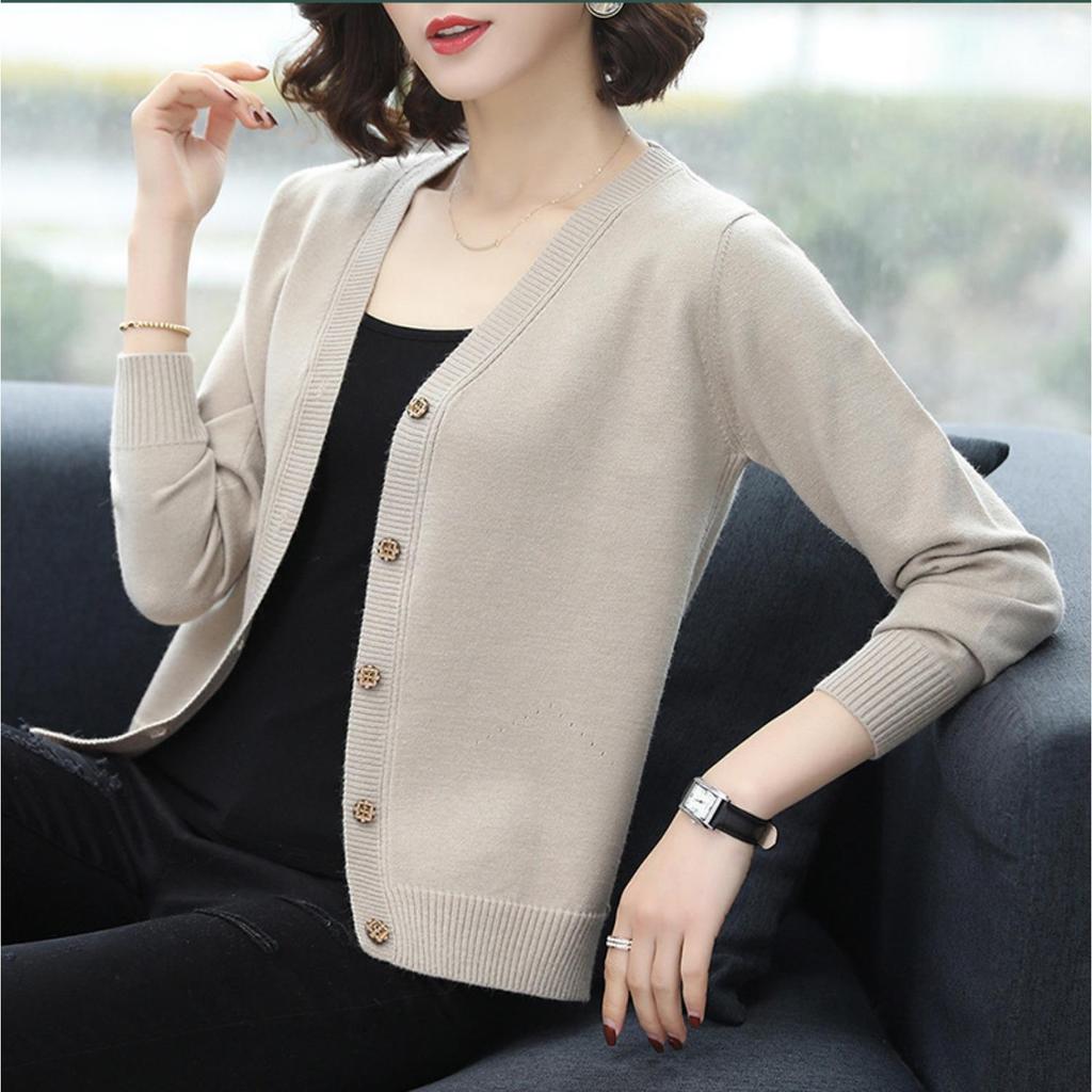 Autumn/Winter Women's Knitted V-Neck Cardigan