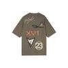 Jordan Alphanumeric Pattern Print Vintage Round Neck Short Sleeve T-Shirt Men Tops Brown DX9562-274