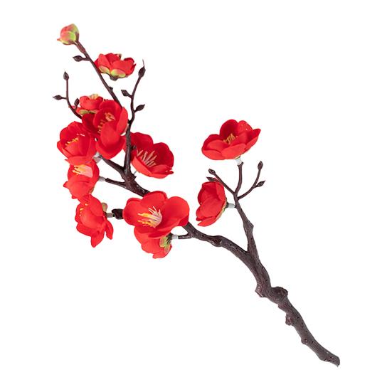 

Искусственные веточки зимоцвета, устойчивые к УФ-излучению, поддельные стебли сливовых цветов, украшение для дома, офиса, свадебной вечеринки, ветка из искусственных цветов красный