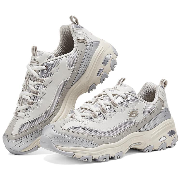 Skechers D'LITES 1.0 Women Taupe Low Top Dad Shoes Comfortable Wear Resistant 150246-TPE