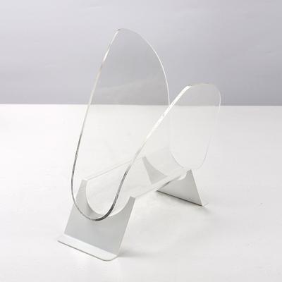 Estantería Acrílica en Forma de U Simple Nórdica Revistero y Periódico Cesta de Almacenamiento para Sala de Estar Estudio Estante de Almacenamiento Decoración