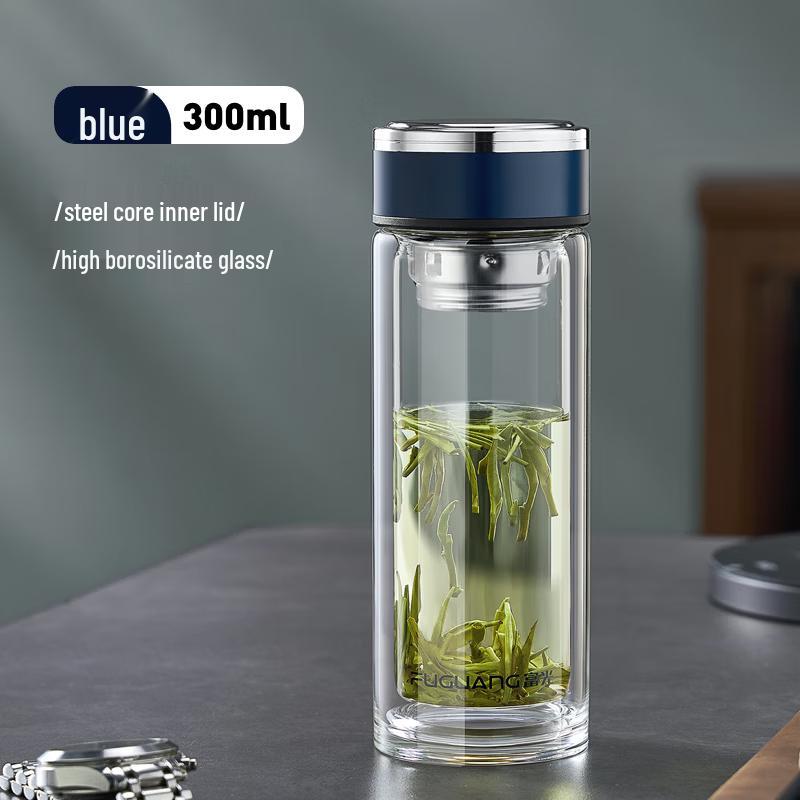 FUGUANG G2116 Double Wall Glass Tea Infuser Bottle