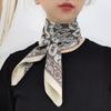 Women's Vintage Paisley Faux Silk Scarf: Versatile Headband, Hair Tie, Bag Accessory for Spring & Autumn.