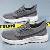 Herrenschuhe Sportschuhe Sommer neu zum Schnüren leicht männlich Papa flachsohlige Fly-Knit-Schuhe atmungsaktives Mesh Freizeitschuhe