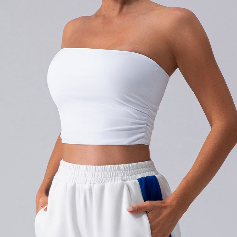 

Strapless Base Workout Bra Sports Intimates XL White