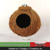 Coconut Shell Parrot & Finch Bird Nest - Natural Straw Woven Habitat for Small Birds