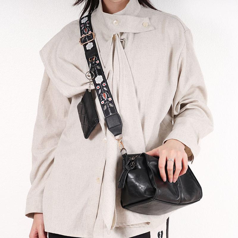 Wide Strap Adjustable Bag Accessories Single Shoulder Crossbody Women's Bag Long Shoulder Strap Ethnic Style Color Bag Strap